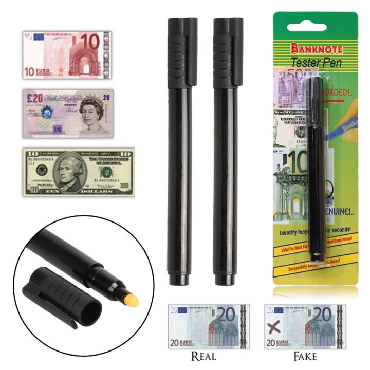 100 fieltro detector lápiz detector de billetes falsos de detección de usd 14 euro moneda eagle - 14