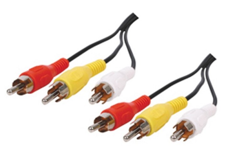 Audio cable video cable-521/10 3 rca male to 3 rca male cable 10m camera monitoring konig - 1