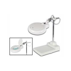 Lamp on stand with magnifying glass vtlamp4wn