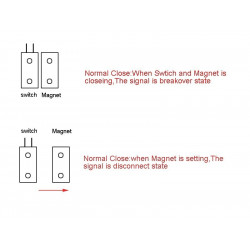 Detector surface mounting no nc magnetic contact, white alarm detector alarm sensor switches magnetic door sensors magnetic sour