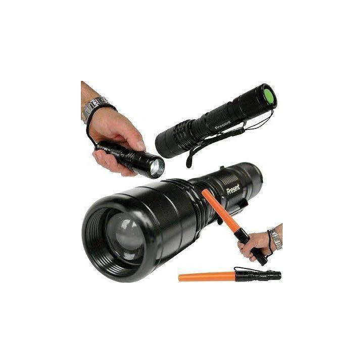 1000LM 5W CREE impermeable llevó recargable policía linterna comando tráfico de luz de la antorcha con zoom por 18650 carga del 