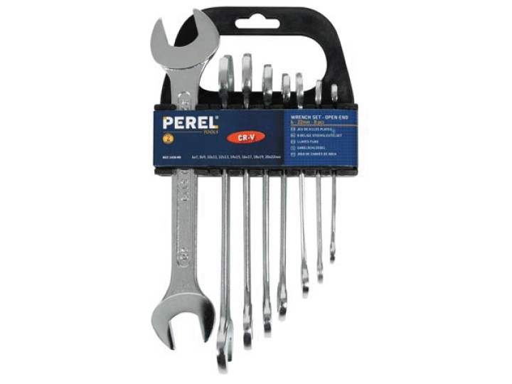 Mazzo di 18 chiavi piatte 6 22mm perel 1420 r8 velleman - 1