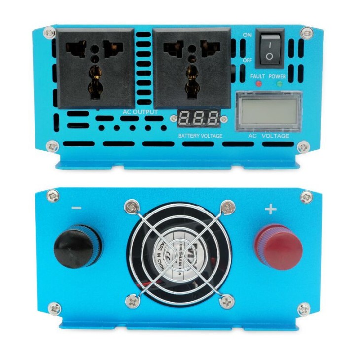 pure sine wave power inverter 3000 w dc 12 v bis 220 v ac camping boat converter lcd-anzeige 2 ac out eclats antivols - 8