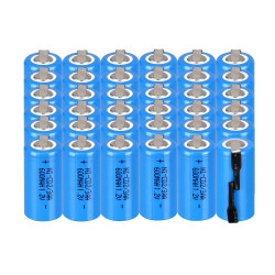 1 batteria ricaricabile 2 / 3AA Ni-Cd 600mAh 1.2v Classe energetica A ++ alca power - 5
