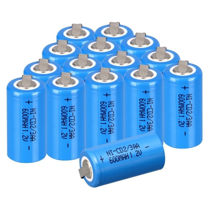 1 wiederaufladbarer Akku 2 / 3AA Ni-Cd 600 mAh 1,2 V Energieklasse A ++ alca power - 7