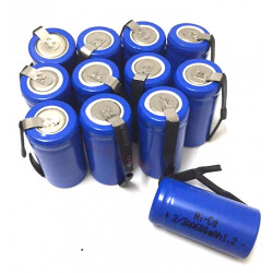 10 Rechargeable Battery 2 / 3AA Ni-Cd 600mAh 1.2v Energy Class A ++ Nickel-Cadmium electron - 1