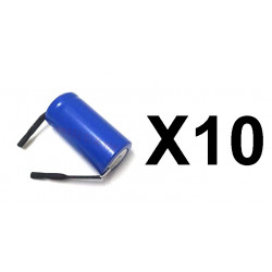 10 Batteria ricaricabile 2 / 3AA Ni-Cd 600mAh 1.2v Classe energetica A ++ nichel-cadmio electron - 4