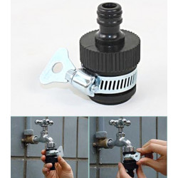 Universal quick connect faucet adapter intake nozzle types thief gardena clamp xhose - 1
