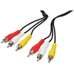 Audio video cable 3 rca male to 3 rca male 1.5 meter cable cord -521 camera monitoring konig konig - 1