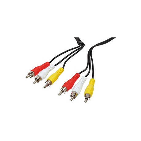 Audio -video-kabel 3 cinch- stecker auf 3 cinch-stecker 1,5 m langes kabel schnur -521 kamera-überwachung konig konig - 1
