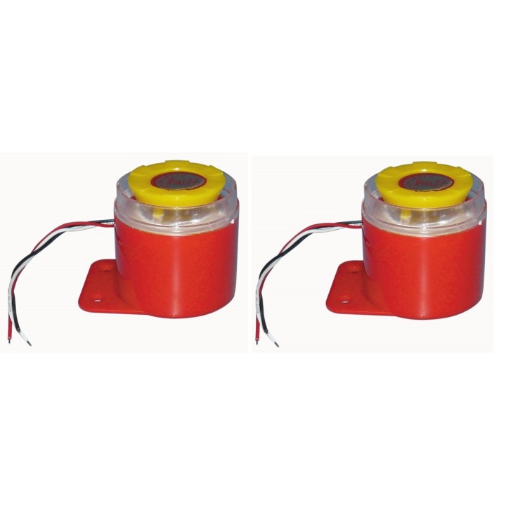 2 X Pequeña sirena 6 16v 250ma 12vdc 120db cableado jr international - 1