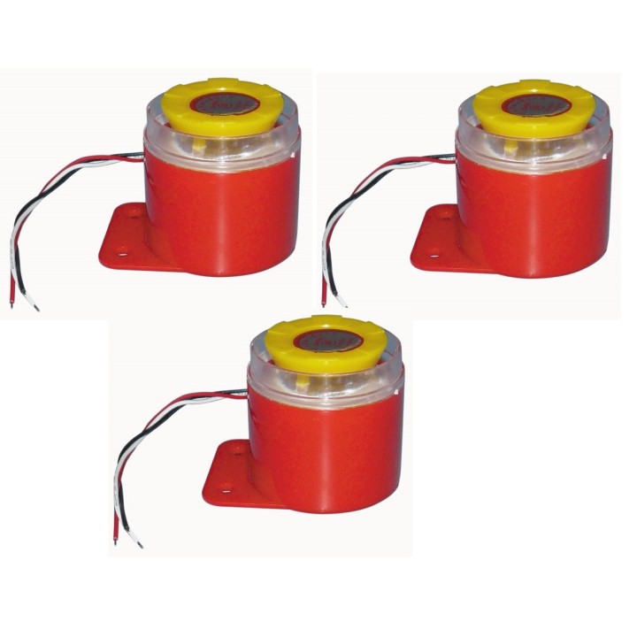 3 X Kleine sirene 5 15vdc 250ma 120db mit draht jr international - 1