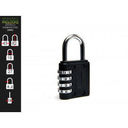 2 New resetable tri-circle 4 dial 43mm combination lock padlock zb40 trixes - 2