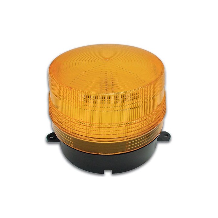 Xenon blitzlicht 12vdc bernsteingelb ø100x80mm blitzlicht fur elektronische alarmanlage velleman - 2