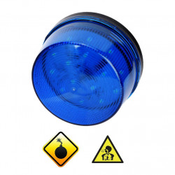 Xenon blitzlicht 12vdc blau ø70x44mm blitzlicht fur elektronische alarmanlage basetech - 12