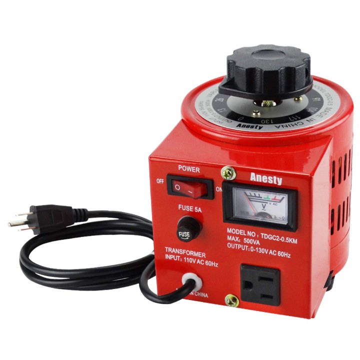 Transformador de voltaje Regulador de voltaje variable de CA automático de 5 A, 500 VCA máx. de 120 VCA 0-120 V / 130 VCA