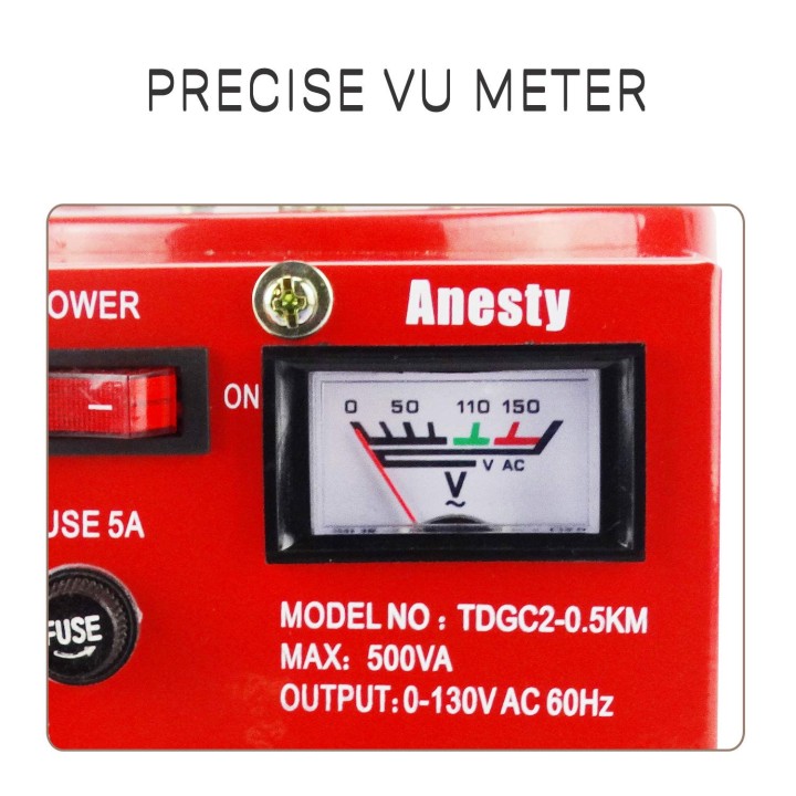Transformador de voltaje Regulador de voltaje variable de CA automático de 5 A, 500 VCA máx. de 120 VCA 0-120 V / 130 VCA