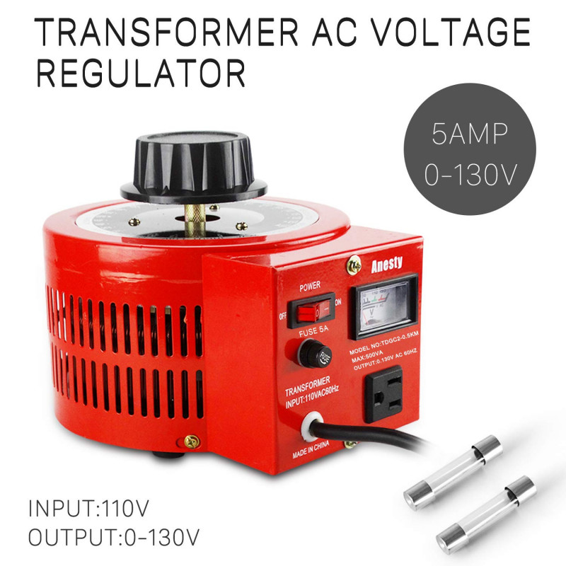 0-130V Auto 500w 5Amp Metered Variable Power Transformer AC Voltage Regulator 