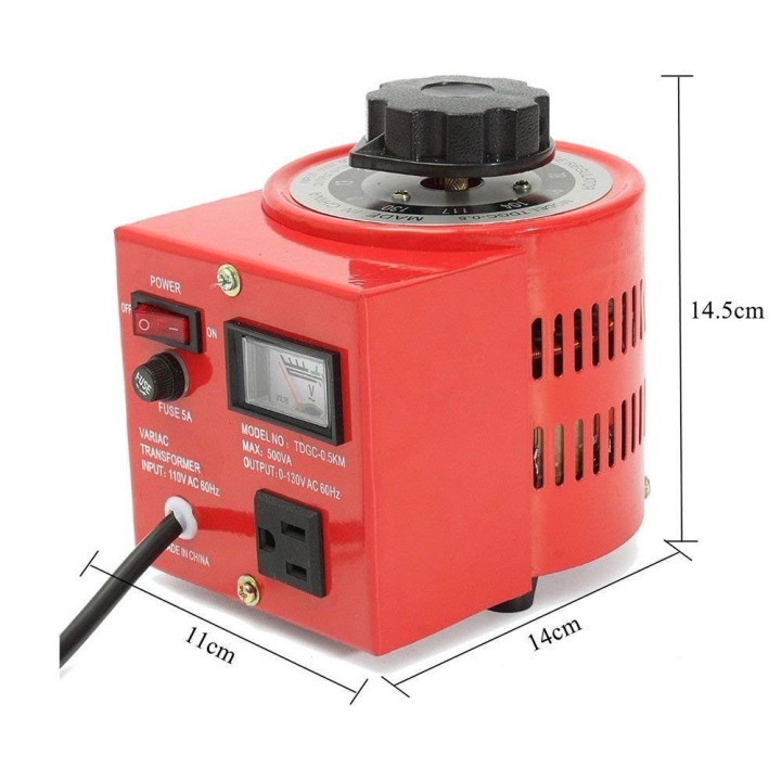 Transformador de voltaje Regulador de voltaje variable de CA automático de 5 A, 500 VCA máx. de 120 VCA 0-120 V / 130 VCA