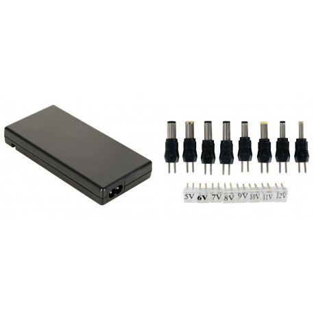 Compact switching power supply with 8 selectable outputs : 5 to 12vdc - 60w velleman - 1