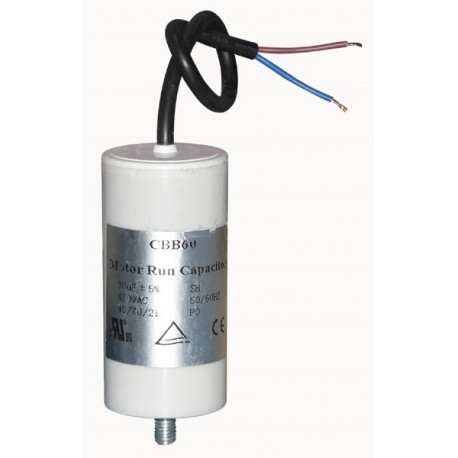 Wire capacitor 30mf micro farad 400v 450v 500v motor jumper cable gate motorization w9 11230 aezertix - 1
