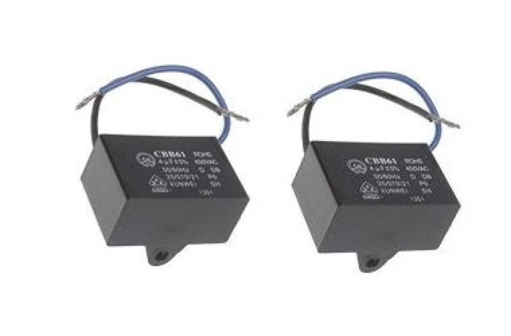 2 Condensatore metallizzato CBB61 per ventilatore da soffitto a motore 500VAC 4uF 4mf dollatek - 2