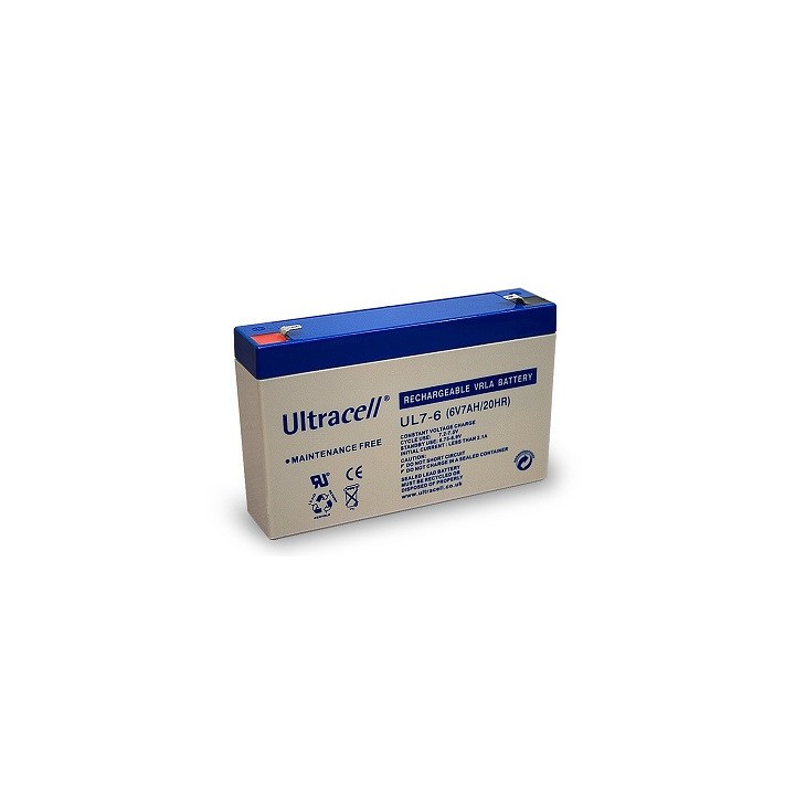 Bateria recargable BT-6M7.OAC 6v 7ah 7.2ah 7.5ah ul7 6 acumulador plomo gel estanco impermeable vabo - 1