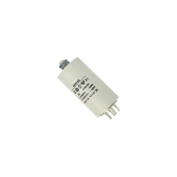 Condensador 16 mf micro farad 450v 50 60 hz condensador de arranque motor universal a borne am w1 11016 fixapart - 1