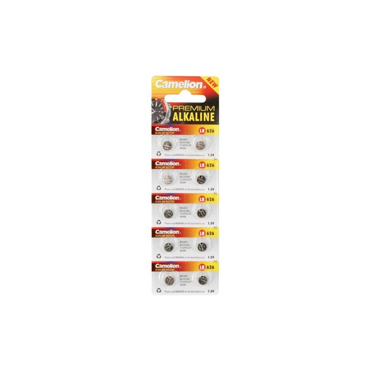 Pila de botón para reloj 1.5v 18mah lr626 ag4 (10 uds. blister) velleman - 1