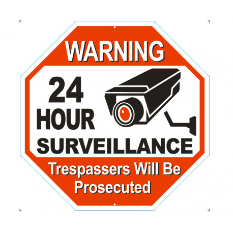 Panneau signalisation affichage panneau espace video surveillance jw-ws-008