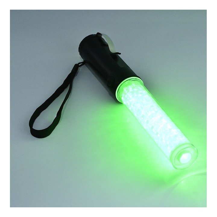 Baton lumineux led rouge + batterie rechargeable + chargeur 220v 5v support magnetique