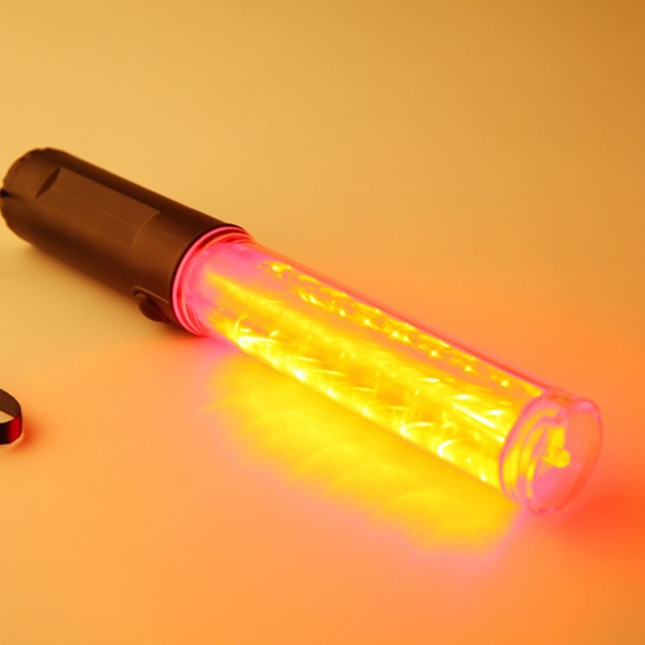 Baton lumineux led rouge + batterie rechargeable + chargeur 220v 5v support magnetique