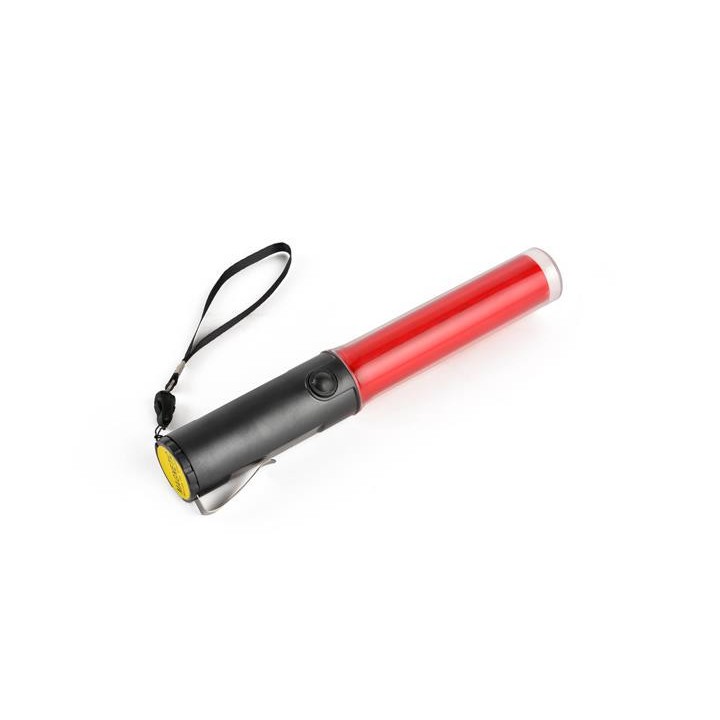 Baton lumineux led rouge + batterie rechargeable + chargeur 220v 5v support magnetique