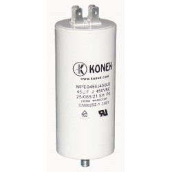 Wire capacitor 45mf micro farad 450v 50 60hz universal motor start capacitor with am terminal w 11040 karcher - 1