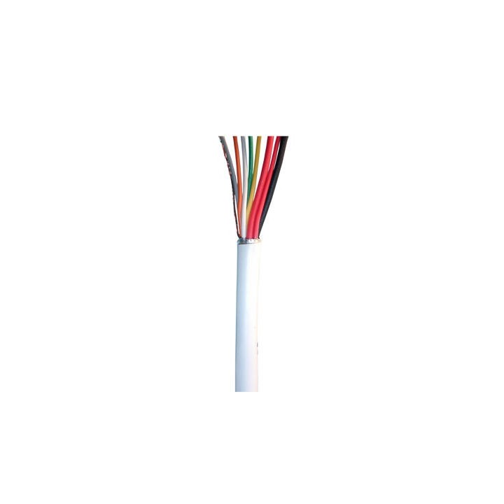 Sheathed flexible cable specially for alarm, 6x0.22 + 2x0.5 ø5mm, white, 100m phone cable fire alarm cable signal cable sheathed