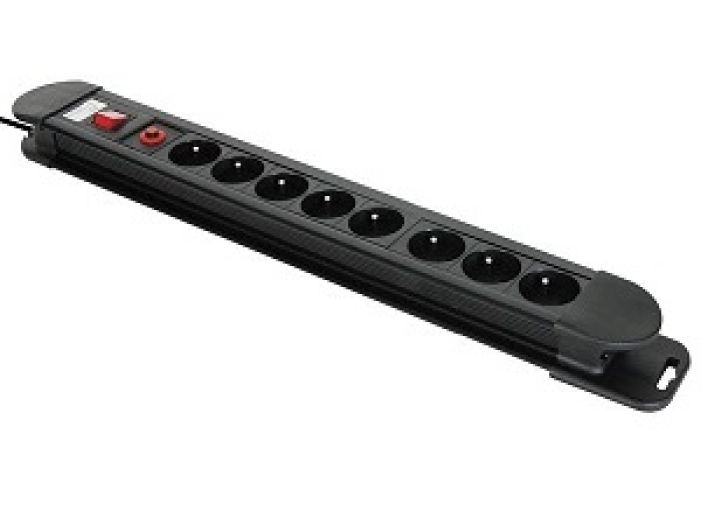 Base múltiple, 8 tomas, con protección de sobrecarga velleman - 1
