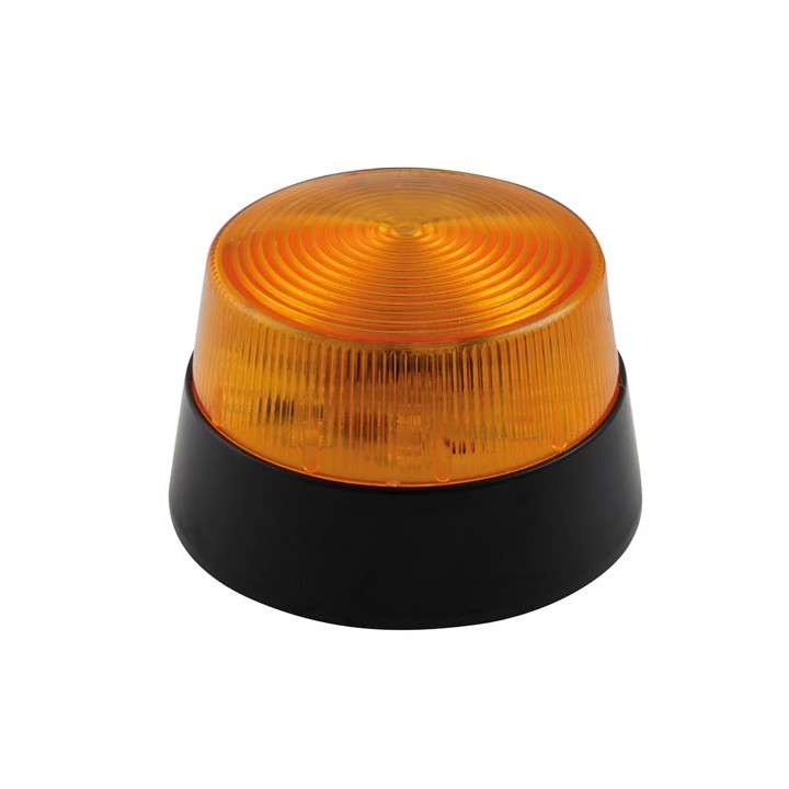 stroboscopico flash ambra LED 12VDC diametro 77 millimetri haa40an velleman - 1