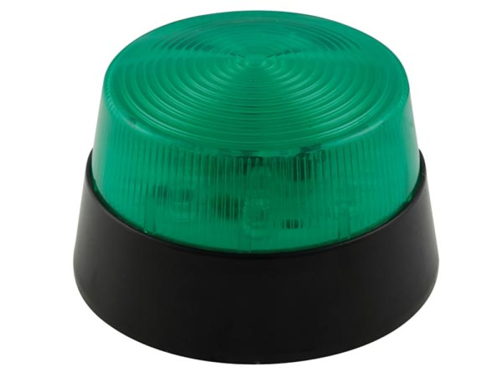 Led flashing light green 12vdc diam 77mm haa40gn velleman - 1