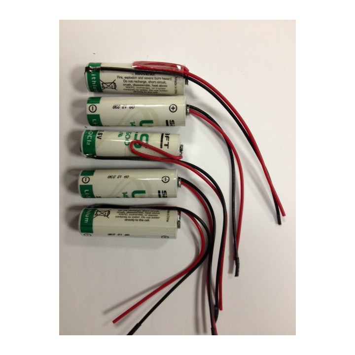 5 lithium batteries ls 14500 aa 3.6v 2000mah cr14505 er14505 ls14500 er6h ls14500c ltc17c tl5104 er6aa jr international - 2