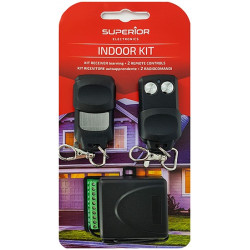 Kit d’intérieur 2 canaux 433 MHz pour automatiser volet grille garage arrosage éclairage jardin