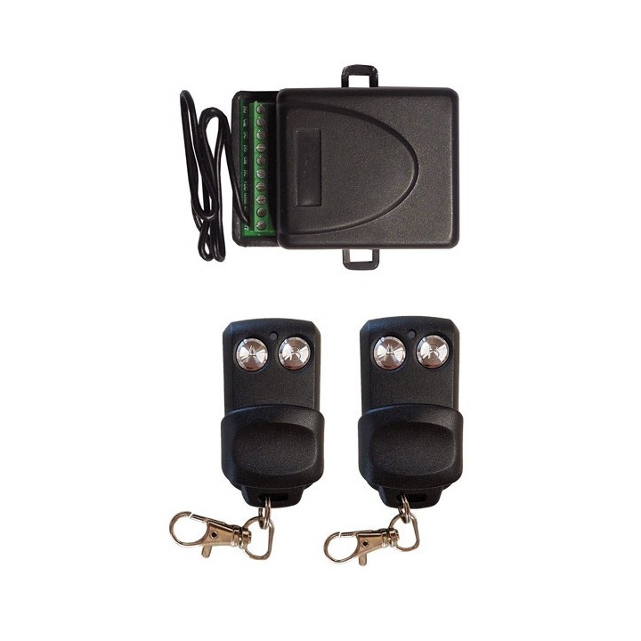 Kit d’intérieur 2 canaux 433 MHz pour automatiser volet grille garage arrosage éclairage jardin