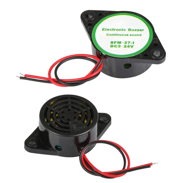 6 x 95dB Alarm High-Dezibel-3-24V 12V Elektronische Summer Dauerton für Arduino SFM-27 jr international - 3
