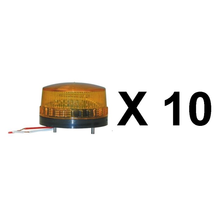 10 Xenon blitzlicht 24vdc bernsteingelb ø100x79mm 150ma 76 min 0.5 xenon blitzlicht jr international - 2