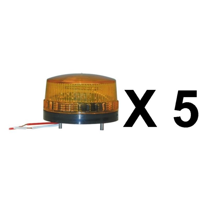 5 Flash xenon 24vcc ambar ø100x79mm 150ma 76 min 0.5 joules jr international - 2