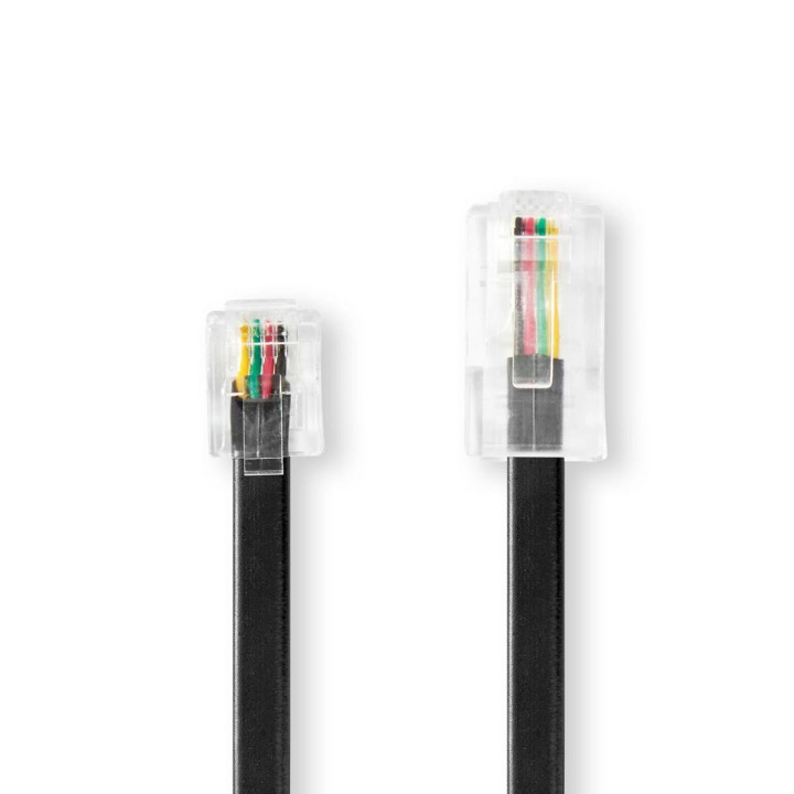 Rj11 6p4c telephone cable 3m 8p4c rj45 to 3.0 hqbf t017 phone plug cable hq - 1