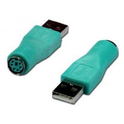 Adaptateur convertisseur interface USB Mâle vers PS2 PS/2 Femelle clavier Souris eclats antivols - 1