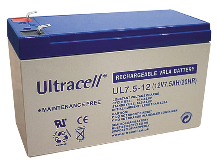 Rechargeable battery 12v 7,5ah lead storage battery gel solar waterproof storage battery 6a 6,5ah 7ah 7,2ah 7,5a ultracell - 1