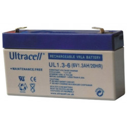 Bateria recargable estanco 6v 1.3ah acumulador plomo ul1 3.6v ja60a ja 60a alarma jablotron gel electricidad velleman - 1