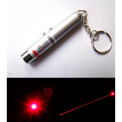 2 in 1 laserpointer taschenlampe rot weißes licht lazer 150m keyring hama - 1