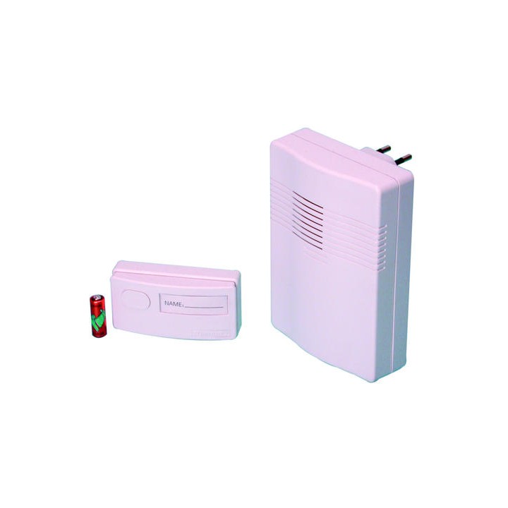 Campanello elettronico senza filo per porta di ingresso 220 v 30 60 m + pulsante stagno velleman - 1